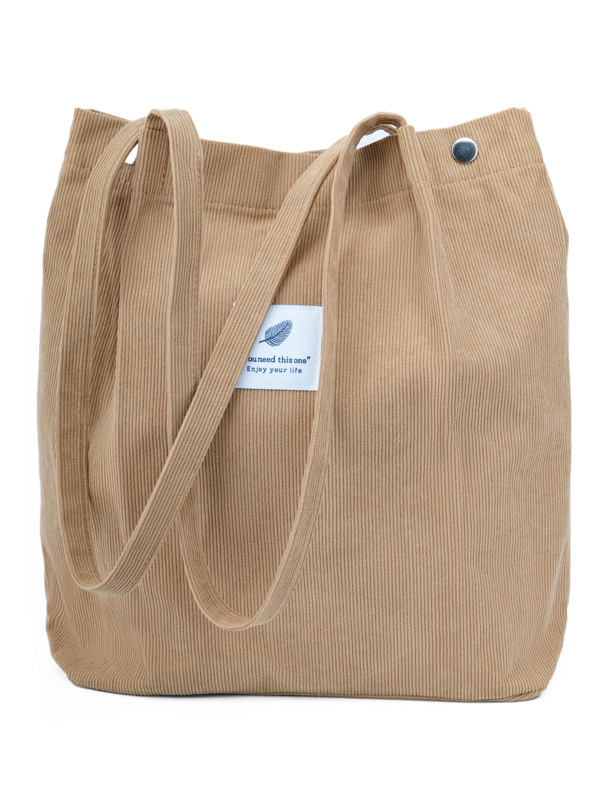 Corduroy Tote Bag Cute Tote Bags for Women Shoulder Bag with Inner Pocket for Work Beach Travel and Shopping Grocery