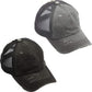 Funky Junque Ponytail Hat for Women - Baseball Cap with Adjustable Fit & High Pony Tail Criss Cross Back for Everyday Wear
