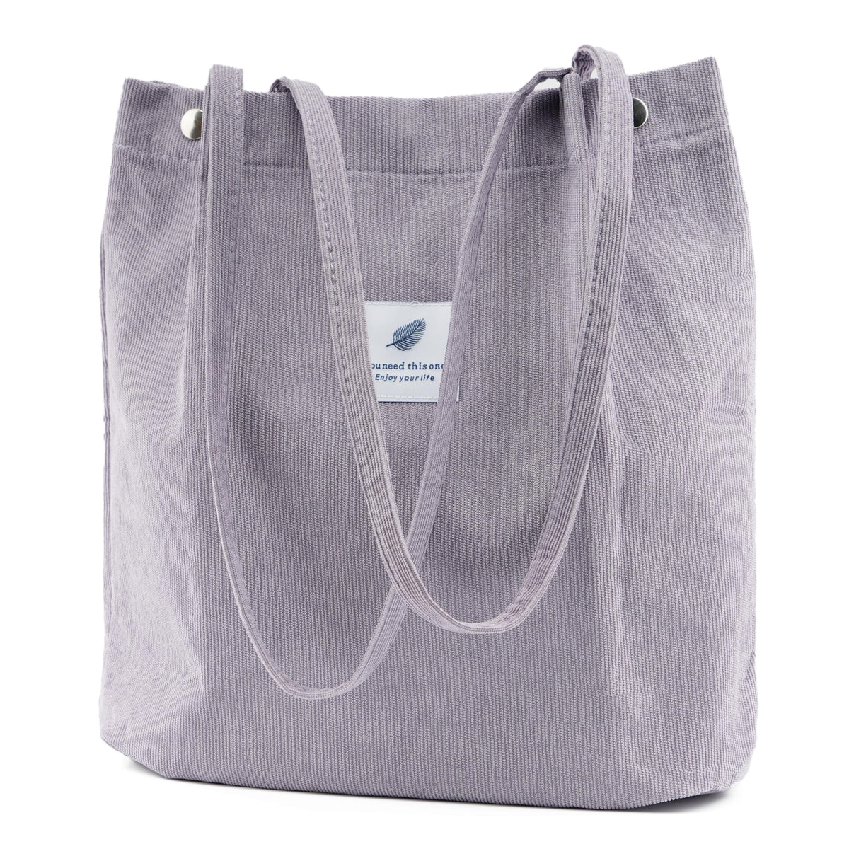 Corduroy Tote Bag Cute Tote Bags for Women Shoulder Bag with Inner Pocket for Work Beach Travel and Shopping Grocery