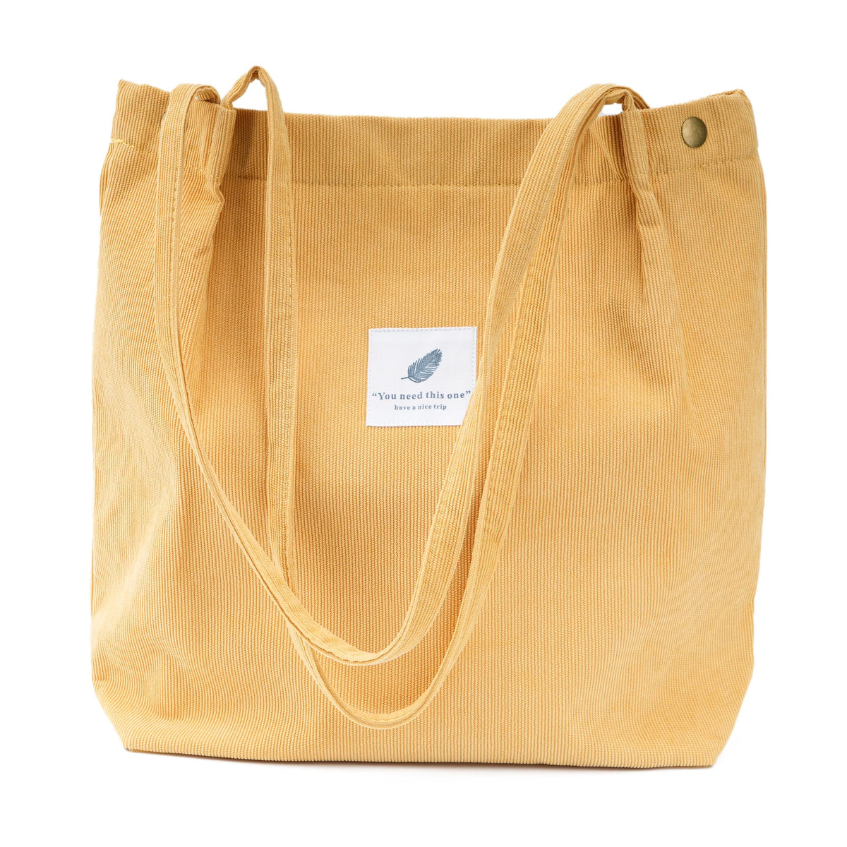 Corduroy Tote Bag Cute Tote Bags for Women Shoulder Bag with Inner Pocket for Work Beach Travel and Shopping Grocery