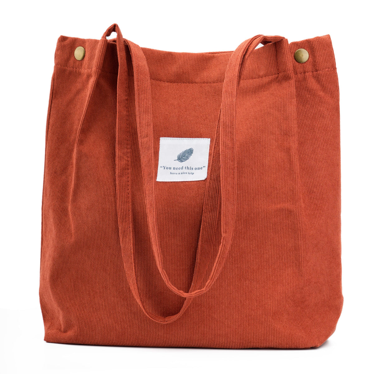Corduroy Tote Bag Cute Tote Bags for Women Shoulder Bag with Inner Pocket for Work Beach Travel and Shopping Grocery