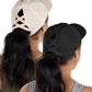 Funky Junque Ponytail Hat for Women - Baseball Cap with Adjustable Fit & High Pony Tail Criss Cross Back for Everyday Wear