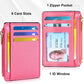 Tipmile Credit Card Holder for Women Slim Minimalist Front Pocket RFID Blocking Wallet Small Compact Card Case with ID Window, Vibrant Pink